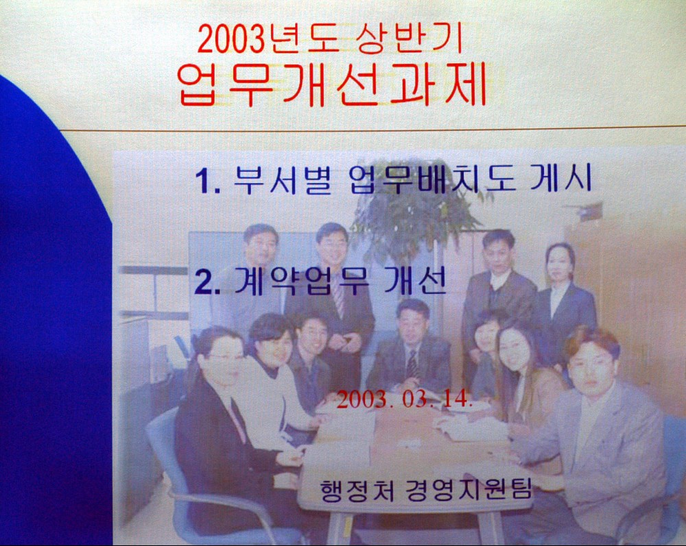 2003년도 상반기 업무개선 과재발표